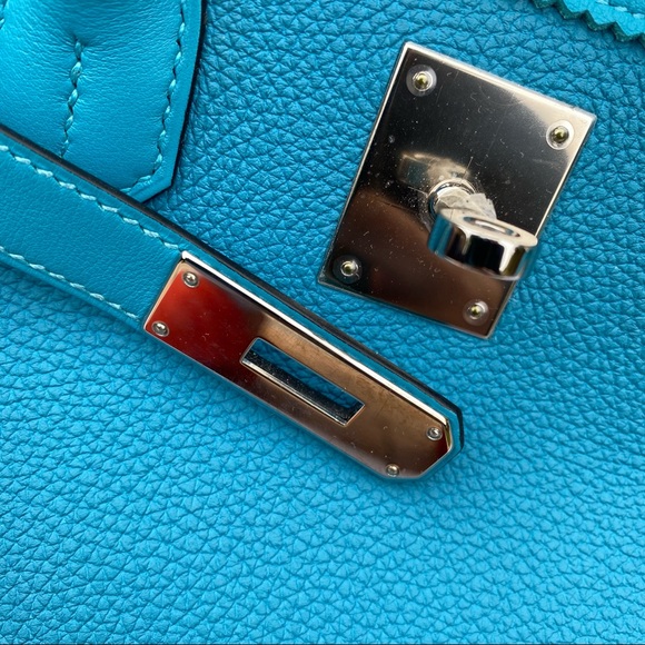 LIMITED EDITION HERMÈS BIRKIN 35 Ghillies Turquoise bag - Picture 8 of 10